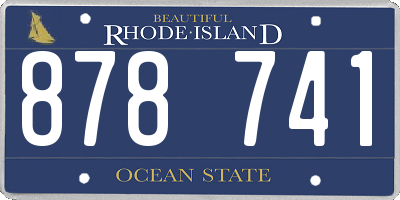 RI license plate 878741