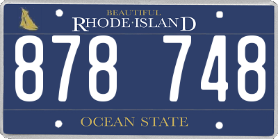RI license plate 878748