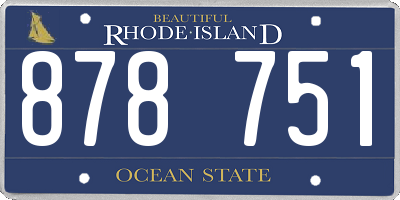 RI license plate 878751