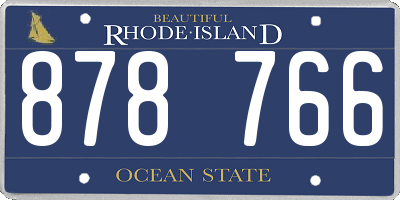 RI license plate 878766