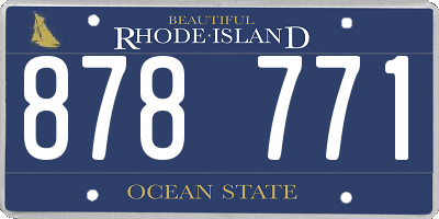 RI license plate 878771