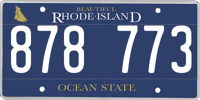 RI license plate 878773