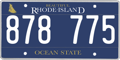 RI license plate 878775