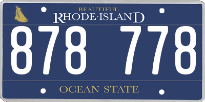 RI license plate 878778