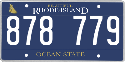 RI license plate 878779