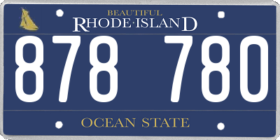 RI license plate 878780