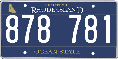 RI license plate 878781