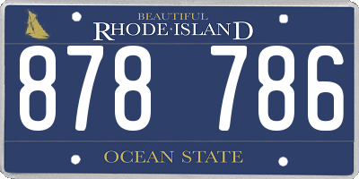 RI license plate 878786