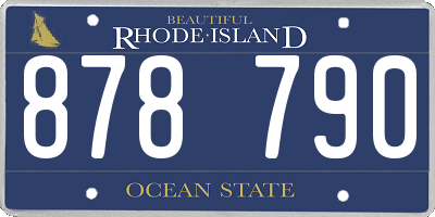 RI license plate 878790