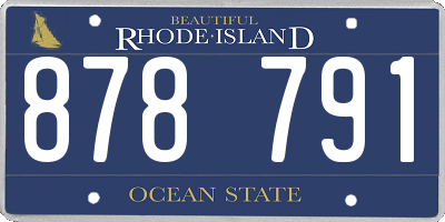 RI license plate 878791