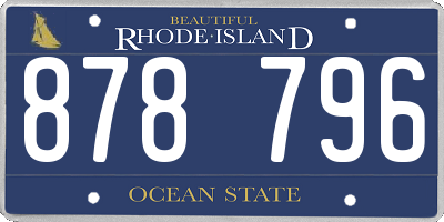 RI license plate 878796