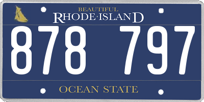 RI license plate 878797