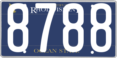 RI license plate 8788