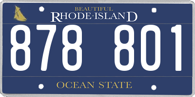 RI license plate 878801