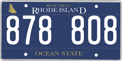RI license plate 878808