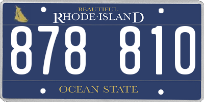 RI license plate 878810