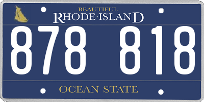 RI license plate 878818