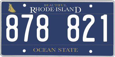 RI license plate 878821