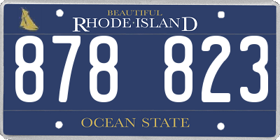 RI license plate 878823