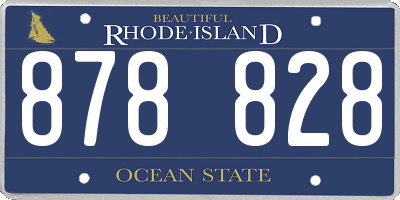 RI license plate 878828