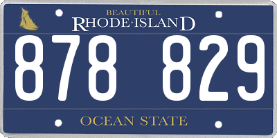 RI license plate 878829
