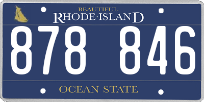 RI license plate 878846