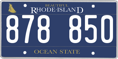 RI license plate 878850