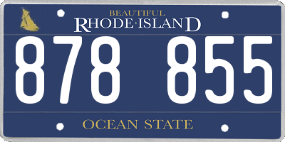 RI license plate 878855