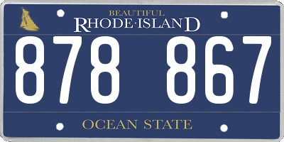 RI license plate 878867