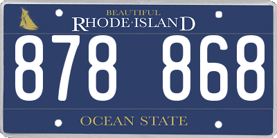 RI license plate 878868