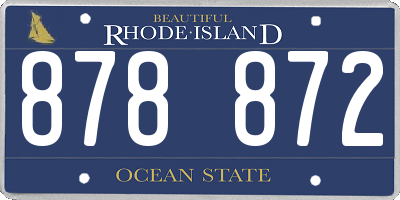 RI license plate 878872