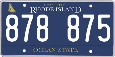 RI license plate 878875