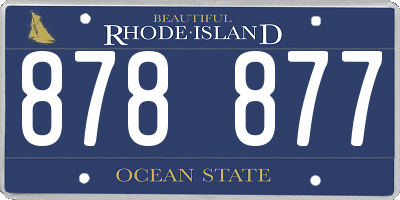 RI license plate 878877