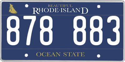 RI license plate 878883