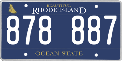 RI license plate 878887