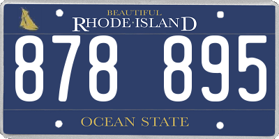 RI license plate 878895
