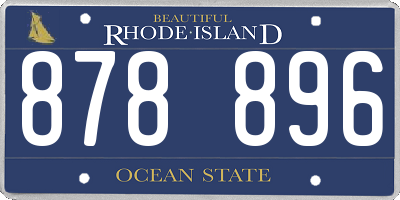 RI license plate 878896