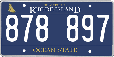 RI license plate 878897
