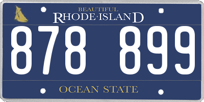 RI license plate 878899
