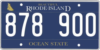 RI license plate 878900