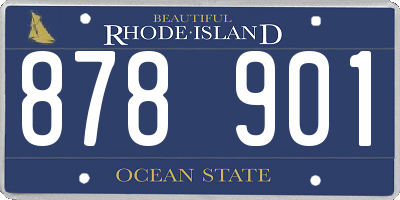RI license plate 878901