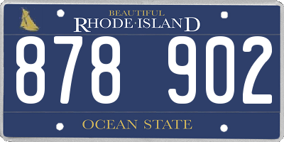 RI license plate 878902