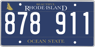 RI license plate 878911
