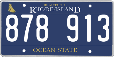 RI license plate 878913