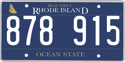 RI license plate 878915