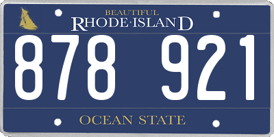 RI license plate 878921