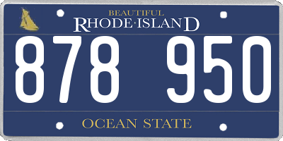RI license plate 878950