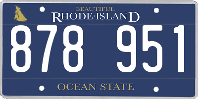 RI license plate 878951