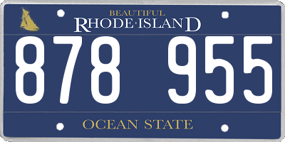 RI license plate 878955