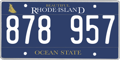 RI license plate 878957